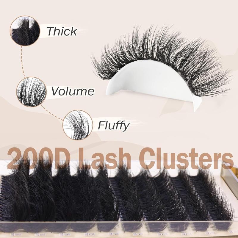 Eyelash Extension - ขนตาปลอมแบบหนาฟู รุ่นใหม่ DIY ต่อขนตา 200D 10-18MIX
