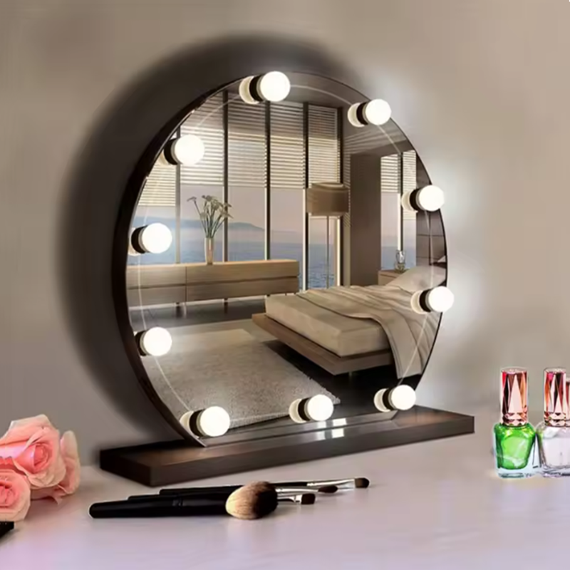 Beauty Makeup Light - โคมไฟแต่งหน้าฮอลลีวูดพร้อมกระจก LED ถอดได้ ใช้พลังงาน USB สำหรับโต๊ะเครื่องแป้งมืออาชีพ