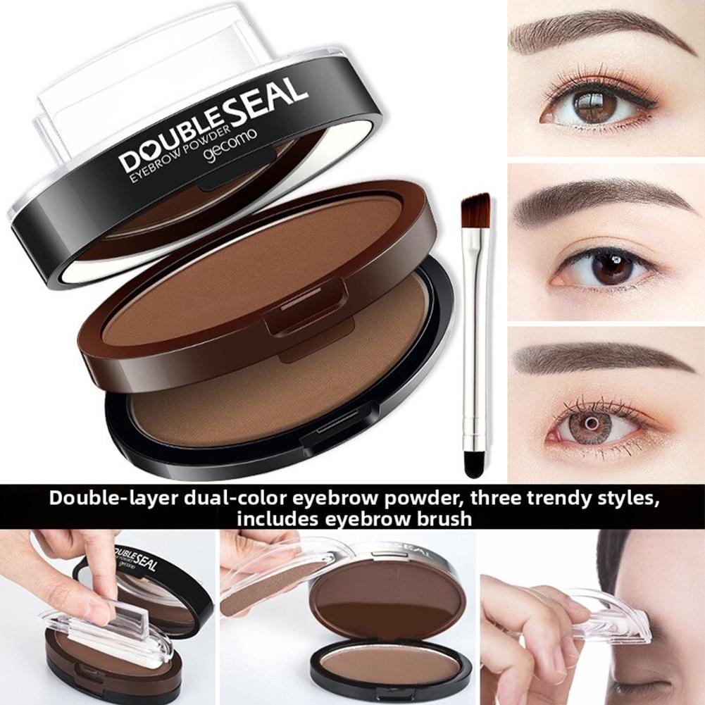 Beauty Mark Makeup - แสตมป์เขียนคิ้วแบบสองสี แป้งเขียนคิ้วแบบปอมเมด กันน้ำ ทนเหงื่อ ติดทนนาน ให้ลุคธรรมชาติ