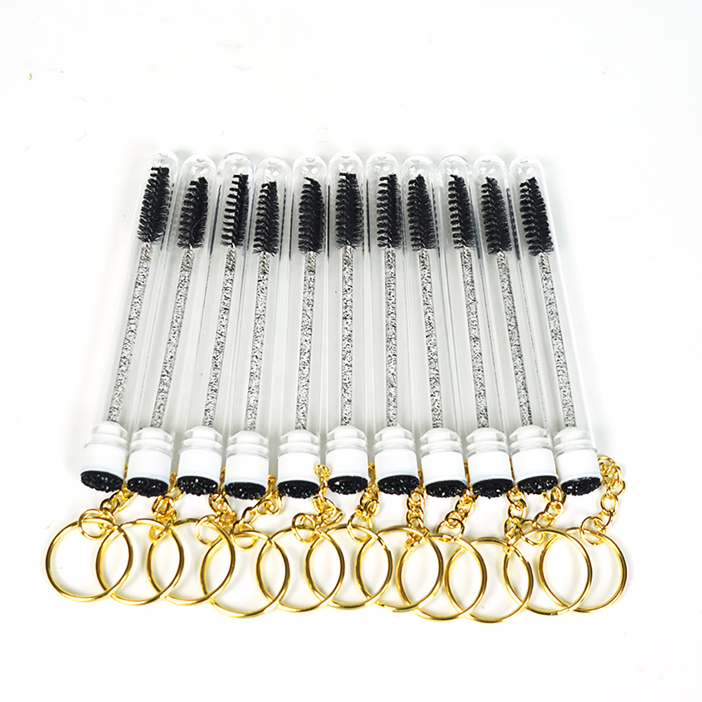 Beauty Makeup Brands - 20pcs พวงกุญแจ Eyelash Spoolies แปรงมาสคาร่าหลอด Diamond