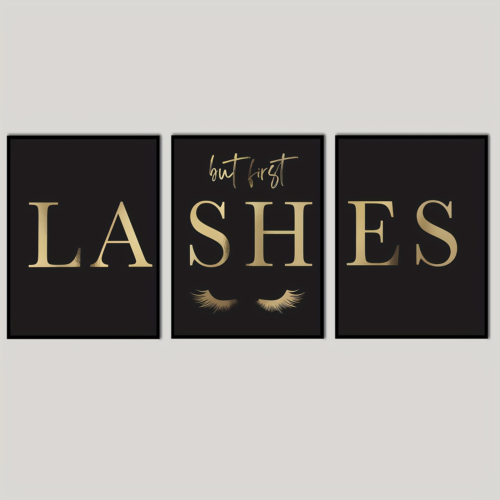 Eyelash Extension - (ไม่มีกรอบ 3 ชิ้น) - ภาพพิมพ์ลายขนตา 3