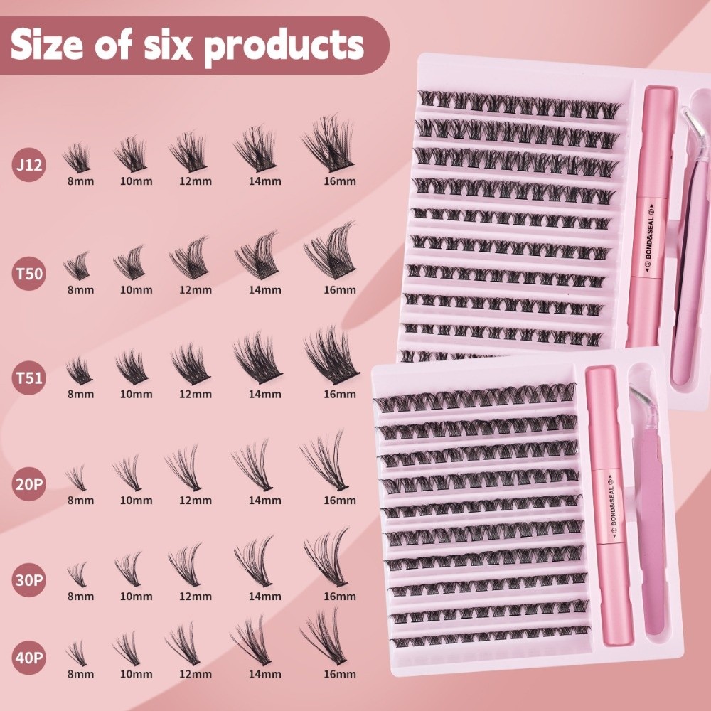 Eyelash Extension - ขนตาปลอมคุณภาพสูงแบบติดกาว ดีไซน์เป็นช่อ ให้ลุคธรรมชาติ แบบเส้นเส้นเรียงตัวสวย สำหรับต่อขนตาด้วยตัวเอง