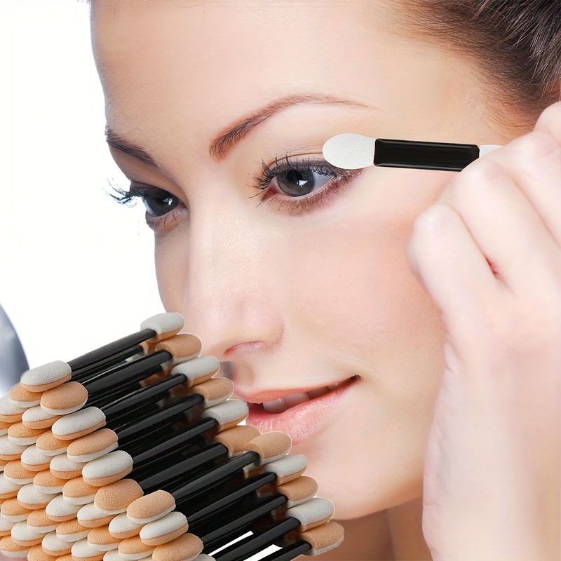 Beauty Makeup Brands - 5/10 ชิ้น อุปกรณ์ทาอายแชโดว์ อุปกรณ์ทาอายแชโดว์แบบใช้แล้วทิ้ง แปรงอายแชโดว์แบบสองด้าน แปรงอายแชโดว์