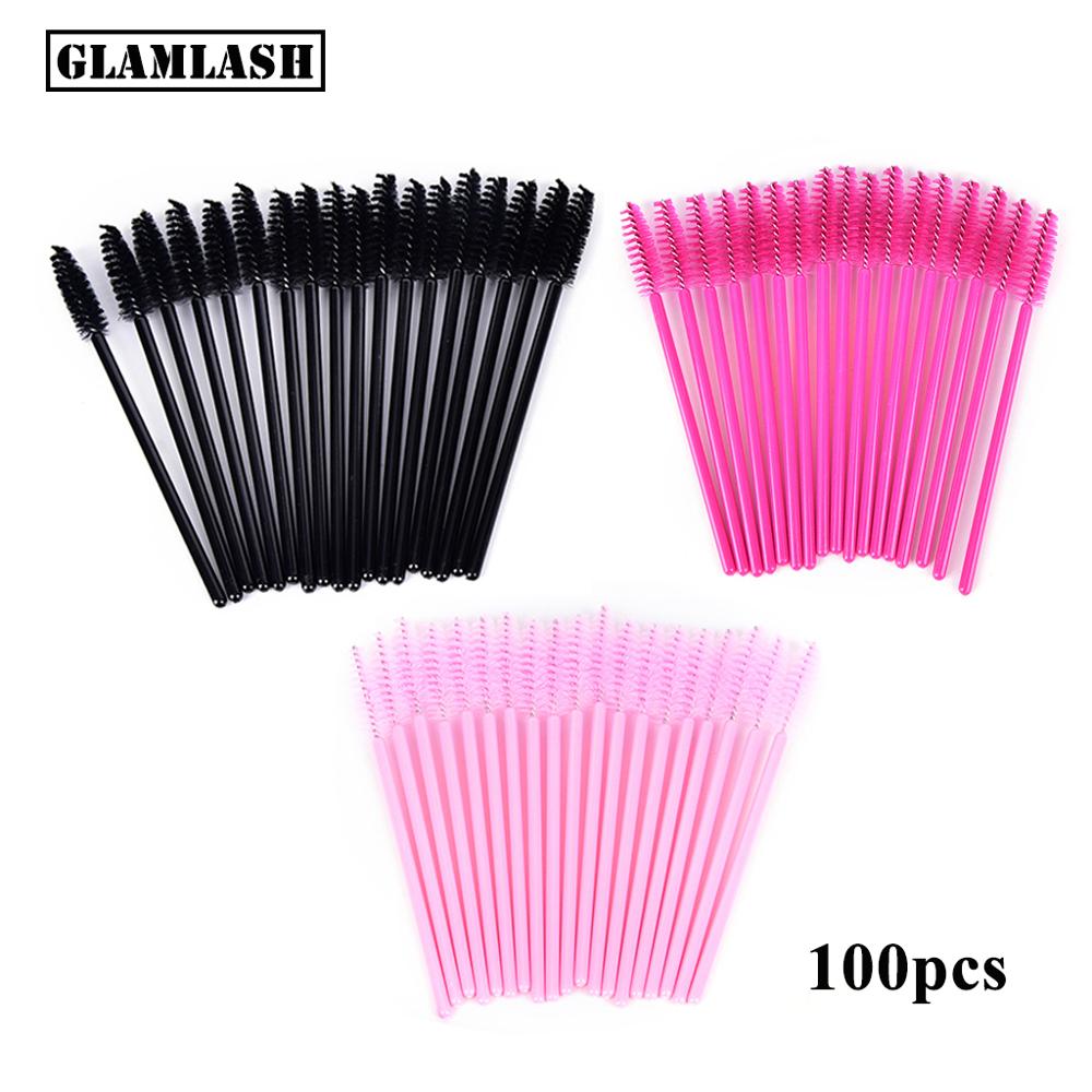 Beauty Makeup Brands - 100 ชิ้น Disposable Micro Eyelash แปรงหวี