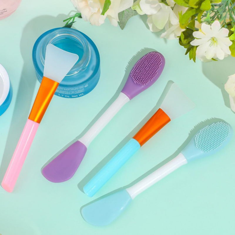 4pcs ชุดแปรงซิลิโคน DIY Facial - Huda Beauty Makeup Brush Set บทวิจารณ์และราคา