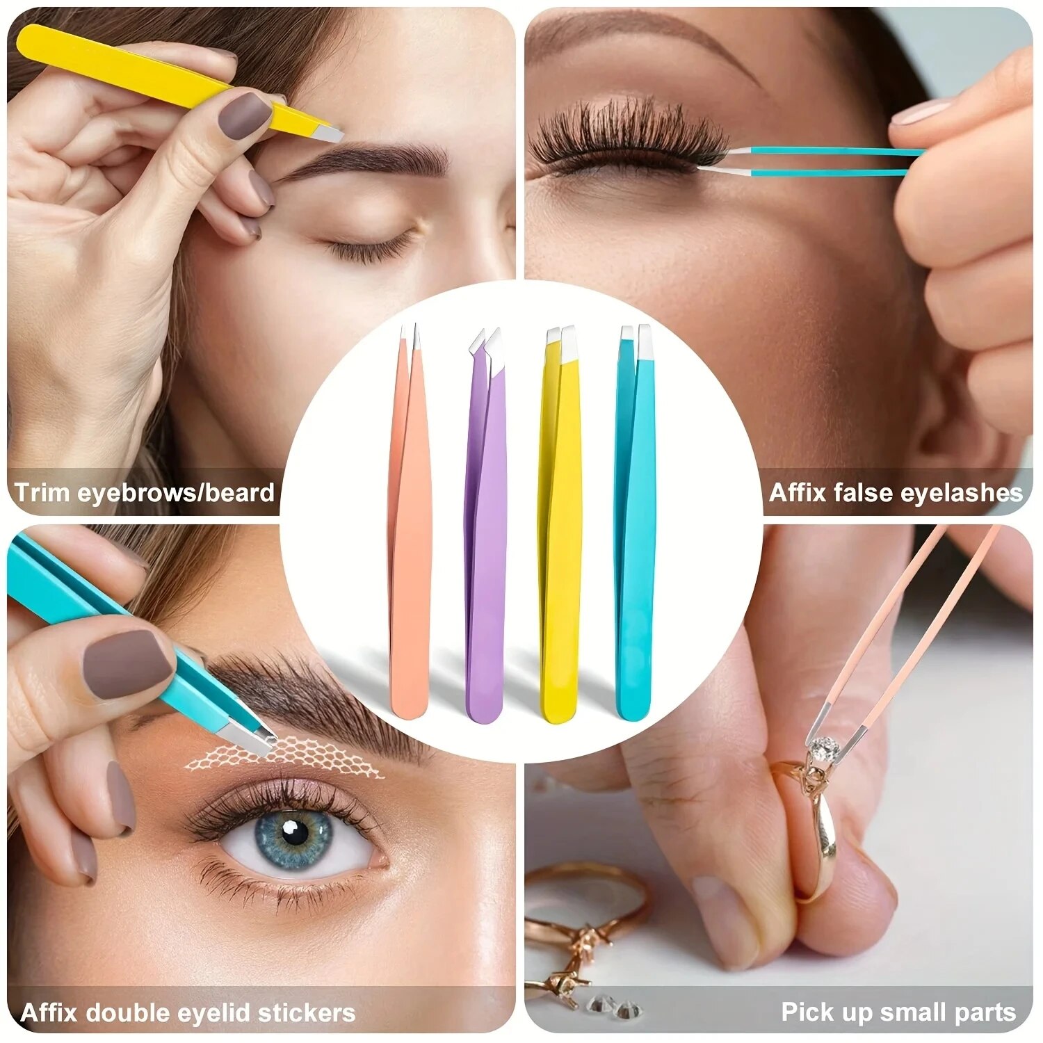 แหนบถอนขนคิ้วหลากสี แหนบถอนขนเ - Beauty Hair Makeup บทวิจารณ์และราคา