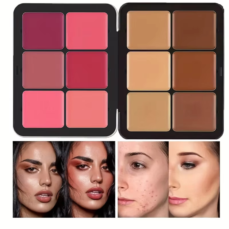 พาเลตต์คอนซีลเลอร์และบลัชออน 1 - Huda Beauty Makeup Mini Kit บทวิจารณ์และราคา