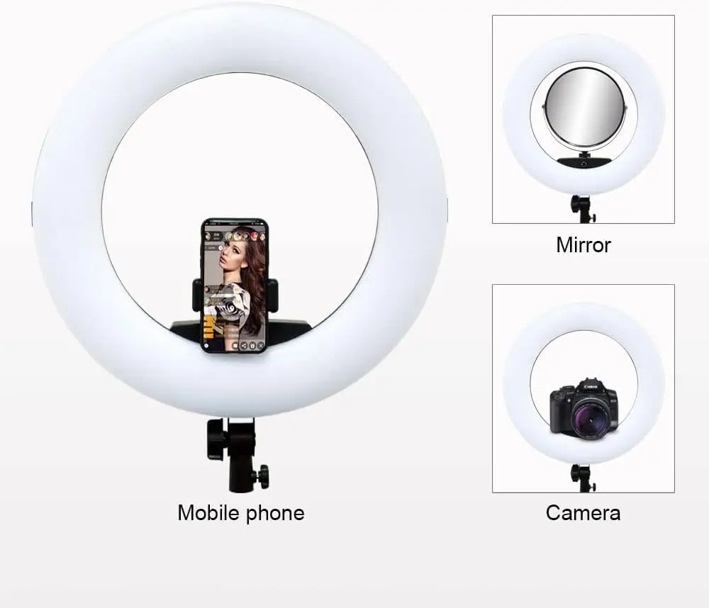 FD480 โคมไฟวงแหวน LED ขนาด 18  - Beauty Makeup Light บทวิจารณ์และราคา